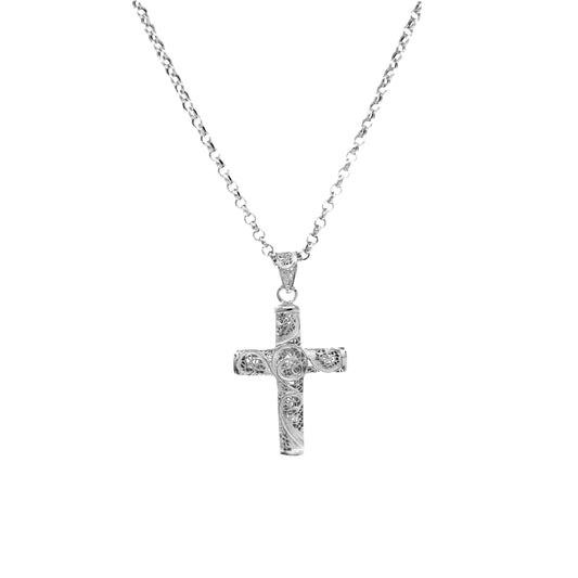 Colar Cruz de Filigrana em Prata