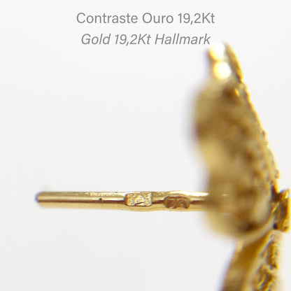Brincos Coração de Viana XXS em Ouro 19,2Kt