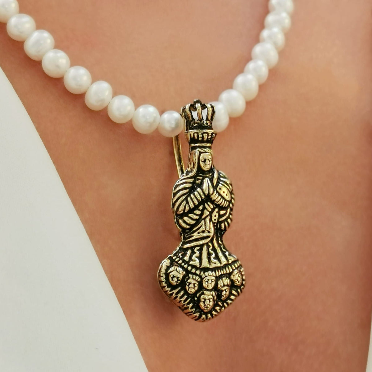 Medalha da Imaculada Conceição em Prata Dourada