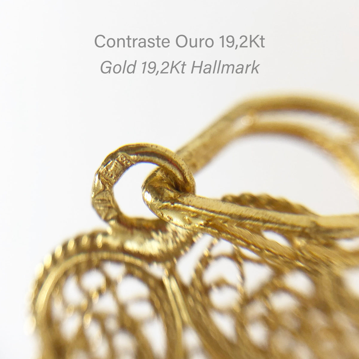 Colar Coração de Viana S em Ouro 19,2Kt