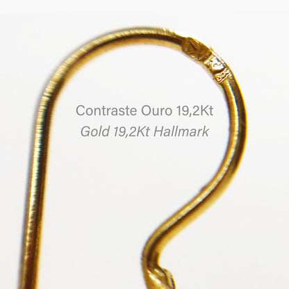 Brincos Coração de Viana Flor em Ouro 19,2Kt com Diamantes