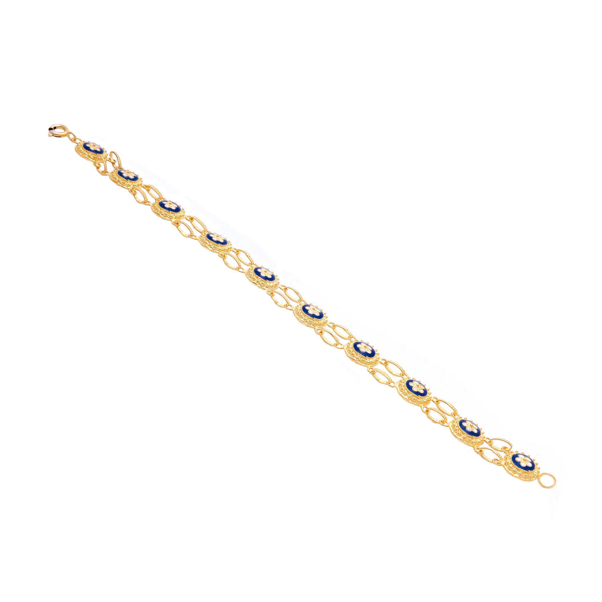 Pulseira Caramujos em Prata Dourada