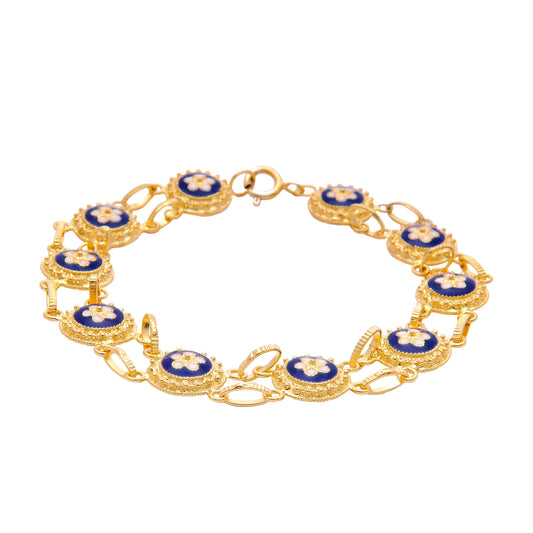 Pulseira Caramujos em Prata Dourada