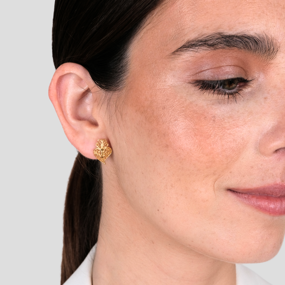 Conjunto Coração de Viana XS em Ouro 19,2Kt