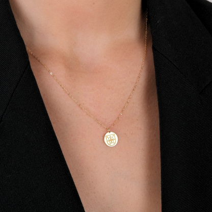 Colar Escudo em Ouro 19,2Kt