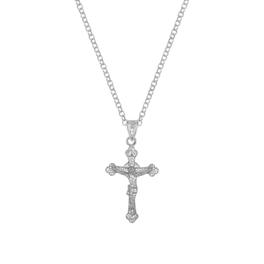 Colar Crucifixo de Filigrana em Prata